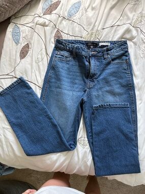 BCBGeneration Mid Wash Blue Straight-Leg Jeans